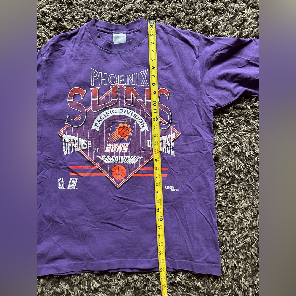 Vintage Phoenix Suns Shirt 90s XL Single Stitch CHALK LINE - Picture 7 of 8